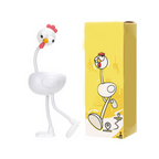 Aarenza flexible poseable chicken desktop lamp in vibrant yellow with adjustable neck and cartoonish design for houseware and kitchen use.