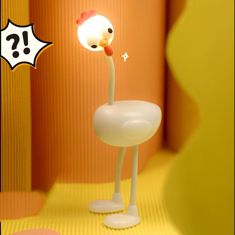 Aarenza flexible poseable chicken desktop lamp in houseware and kitchen, featuring a playful chicken design with adjustable limbs.