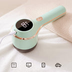 Arenzza digital display fabric lint remover with three speed settings, compact houseware and kitchen lint removal device.