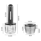 Aarenza wireless electric meat grinder for home use, black kitchen appliance with stainless steel grinding plate and control buttons