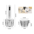 Arenzza home wireless electric meat grinder for kitchen use, showing the compact black and silver appliance on a countertop.
