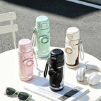 Arenzza portable cooling fan water bottle with built-in fan and water reservoir, ideal for outdoor use and staying cool on the go.