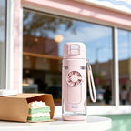 Arenzza portable cooling fan water bottle with built-in fan and water dispenser, ideal for outdoor cooling and refreshment.
