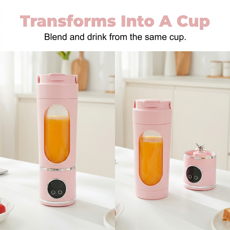Arenzza portable USB rechargeable blender for houseware and kitchen use, shown with blending jar and control buttons.
