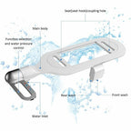 Arenzza dual nozzle bidet washer with self-cleaning feature, installed in a modern bathroom toilet for hygiene and comfort.