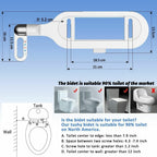 Arenzza dual nozzle bidet washer with self-cleaning features, designed for easy installation and improved bathroom hygiene.