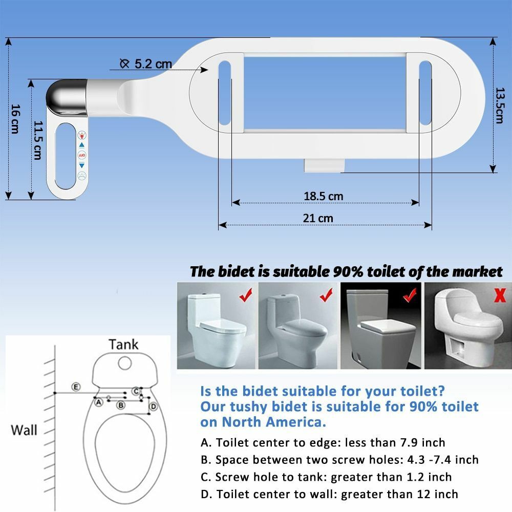 Arenzza dual nozzle bidet washer with self-cleaning features, designed for easy installation and improved bathroom hygiene.