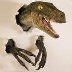 Aarenza 3D dinosaur wall hanging decoration in vibrant colors, perfect for adding playful decor to a house or kitchen wall.