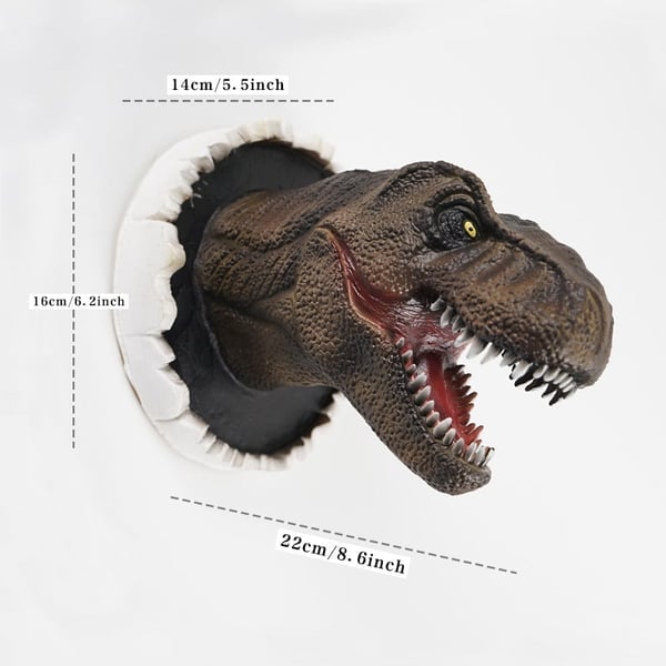 Arenzza 3D dinosaur wall hanging decoration for houseware and kitchen, featuring a colorful, detailed T-Rex design.