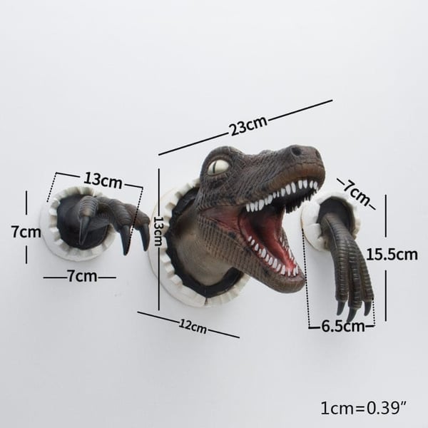 Aarenza 3D dinosaur wall hanging decoration for home decor, featuring a colorful T-Rex design for kids room or kitchen wall.