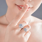 Arenzza exquisite moissanite solitaire ring with a sparkling center stone, set in elegant jewelry accessory style.
