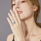 Arenzza moissanite solitaire ring with a sparkling center stone and elegant band, showcasing fine jewelry craftsmanship.