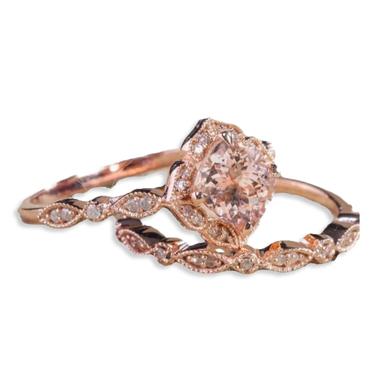 Close-up of elegant rose gold ring from Arenzza jewelry collection with a sleek, polished finish.