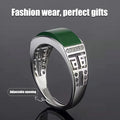 Adjustable Hetian jade ring by Arenzza, suitable for men and women, showcasing a smooth, polished jewelry accessory.