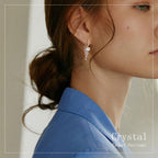 A pair of Arenzza crystal tassel earrings with sparkling crystal beads and elegant dangling design for jewelry accessories.