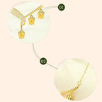 Elegant women's Bell Orchid necklace by Arenzza featuring a delicate floral pendant, perfect for special gift occasions.