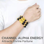 Arenzza FengShui bracelet for wealth and happiness, featuring colorful beads and charms, jewelry accessory on a white background.