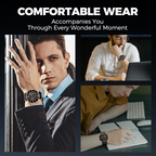 Arenzza men's high-end multifunction quartz watch with a sleek design, silver dial, and metal strap, suitable for business accessories.