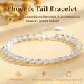 Arenzza Phoenix Tail Plume Bracelet featuring vibrant feather accents and intricate jewelry design.