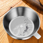Arenzza stainless steel oil filter pot for kitchen use, durable and sleek design for easy oil filtering and storage.