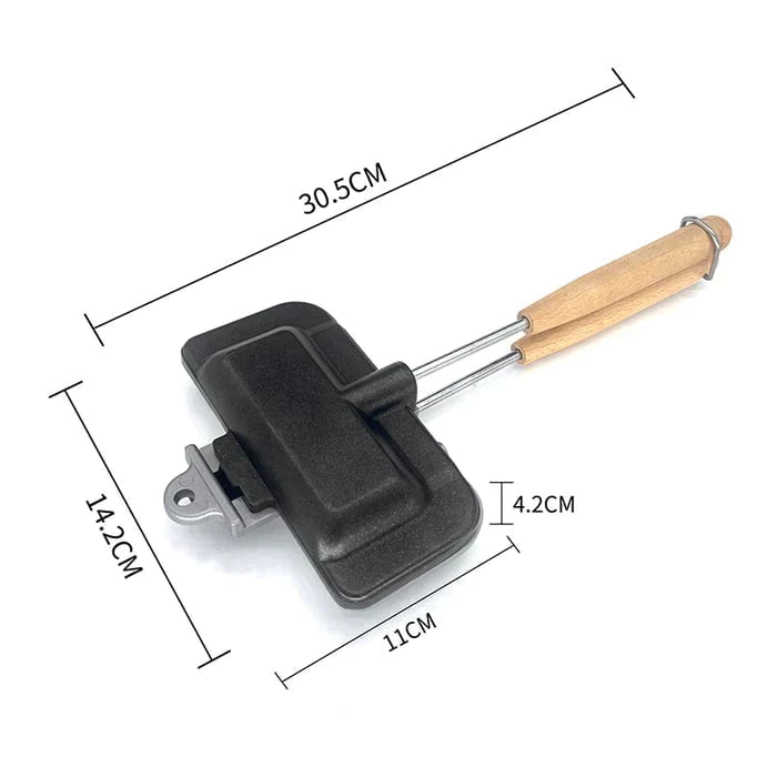 Arenzza removable sandwich pan for kitchen use, shown with a non-stick surface and handles for easy removal and cleaning.