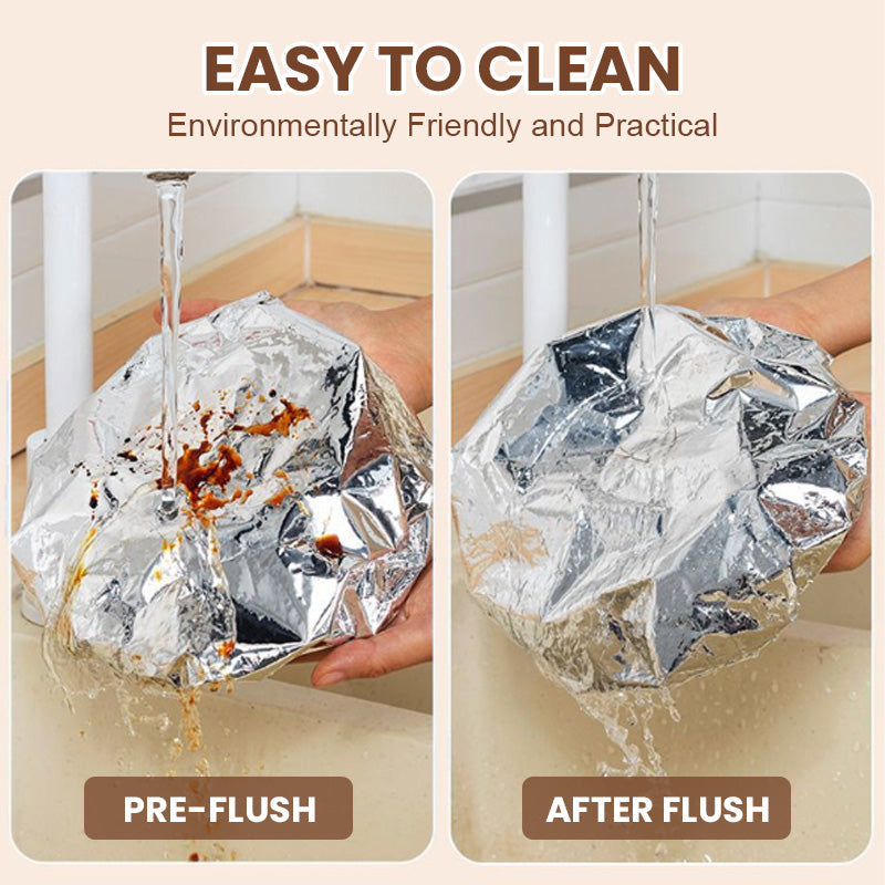 Arenzza aluminum foil insulation cover for kitchen use, displayed in a set of five, showcasing its reflective and flexible material.