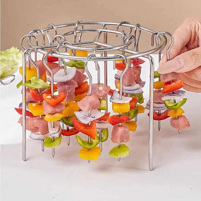 Arenzza air fryer vertical kebab grill with free heat-resistant anti-scald gloves for safe cooking in the kitchen.