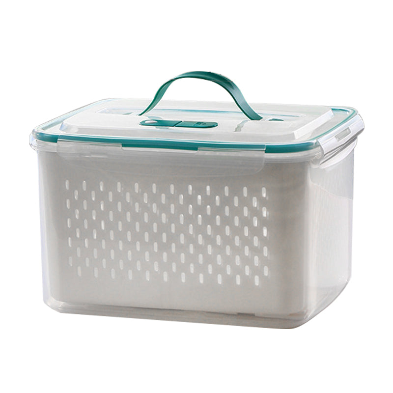 Arenzza 2-in-1 food container with lid, transparent plastic, airtight seal, microwave safe, ideal for fridge storage.