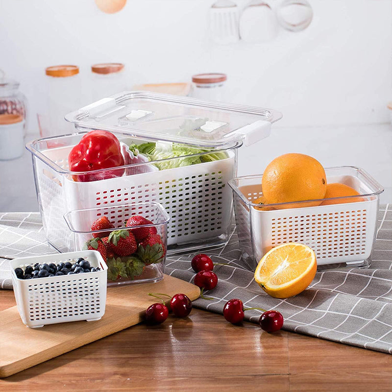 Arenzza kitchen vegetable and fruit storage container for fresh produce, designed to keep produce organized and fresh.