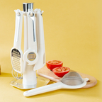 Arenzza 7-piece kitchen gadget set including spatulas, tongs, and utensils arranged on a white background.