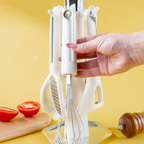 Arenzza 7-piece kitchen gadget set with spatulas, tongs, and utensils for versatile cooking and food prep.