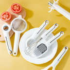 Aarenza 7-piece kitchen gadget set including spatulas, tongs, and spoons in vibrant colors for versatile cooking tools.