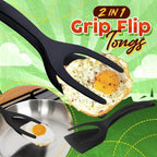 Arenzza 2-in-1 spatula clip with heat-resistant silicone head and non-slip handle, ideal for kitchen cooking tasks.