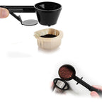 Arenzza reusable kitchen coffee measuring spoon with sliding design, stainless steel, and ergonomic handle for precise measurement.