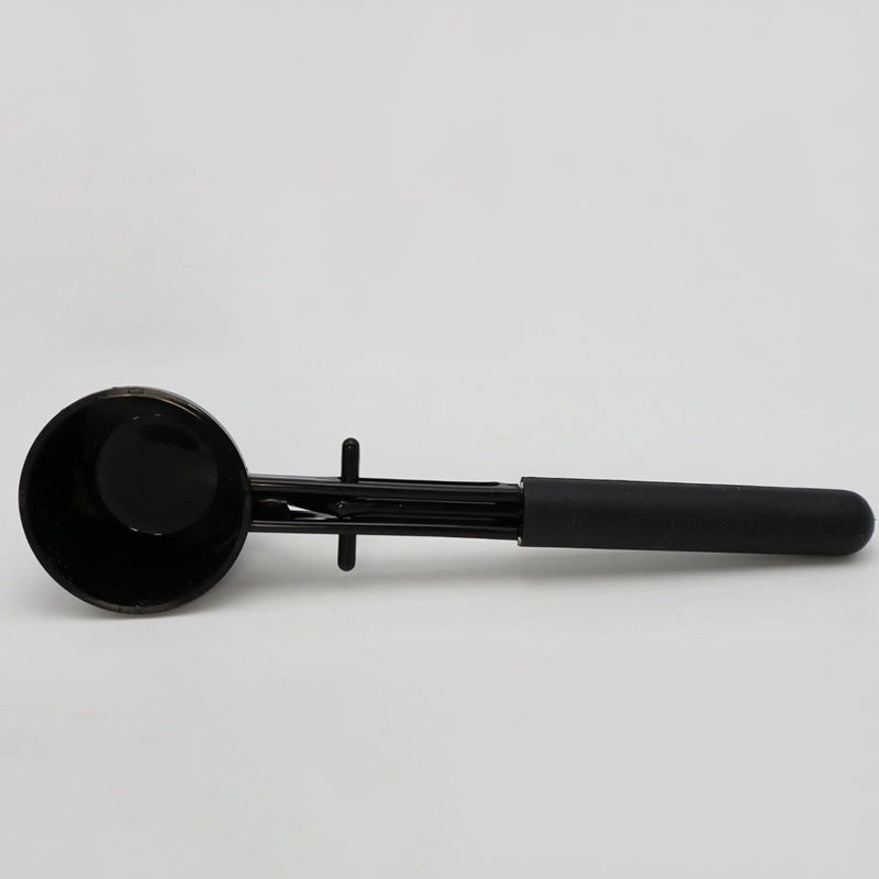 Arenzza reusable kitchen coffee measuring spoon with sliding design, shown with a stainless steel finish and adjustable measurement slider.