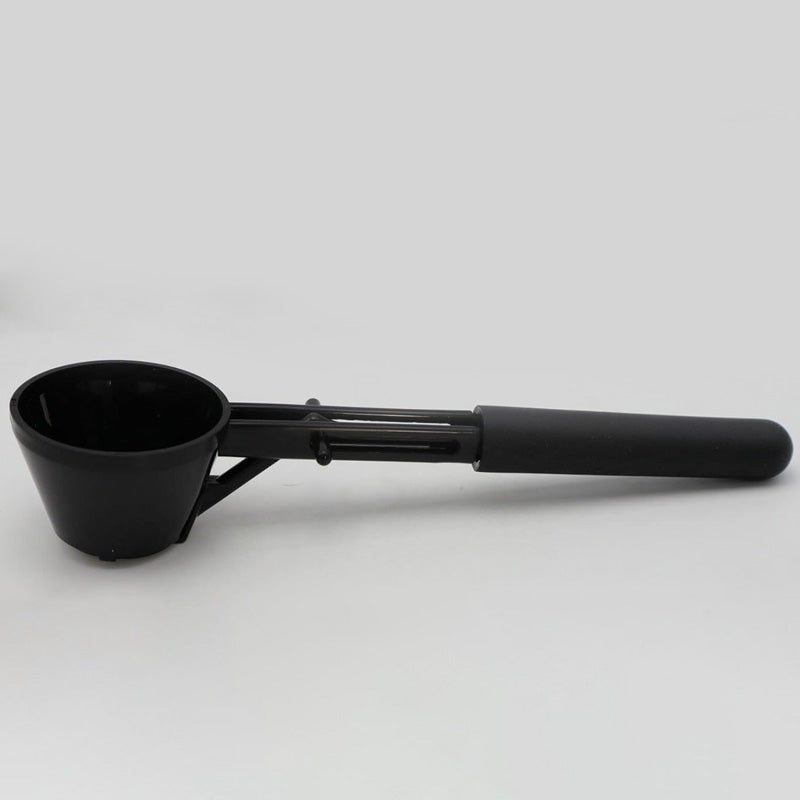 Arenzza reusable kitchen coffee measuring spoon with sliding design showing the stainless steel spoon and adjustable measurement slider.