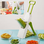 Arenzza multifunctional vegetable chopper with stainless steel blades and colorful plastic container for efficient kitchen prep.