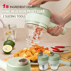Arenzza multifunctional wireless kitchen food processor with stainless steel blades and digital controls on a countertop.
