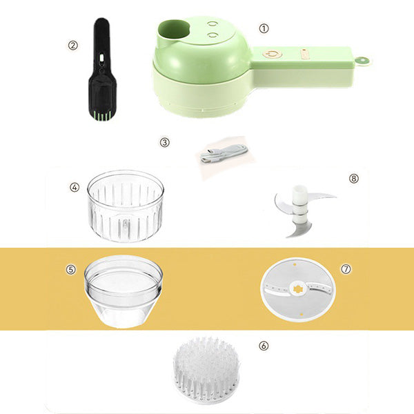 Arenzza multifunctional wireless kitchen food processor with stainless steel blades and digital controls on a countertop.