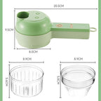 Arenzza multifunctional wireless food processor in kitchen setting, showcasing its compact design and control buttons.