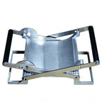 Arenzza K-MONT Schnitzelmaschine Fleischpresse, a kitchen meat press with a sturdy metal design and handle for efficient meat preparation.