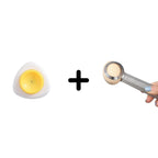 Arenzza egg piercer with safety lock, kitchen tool for easy piercing of eggs, shown with metal piercing tips and safety features.