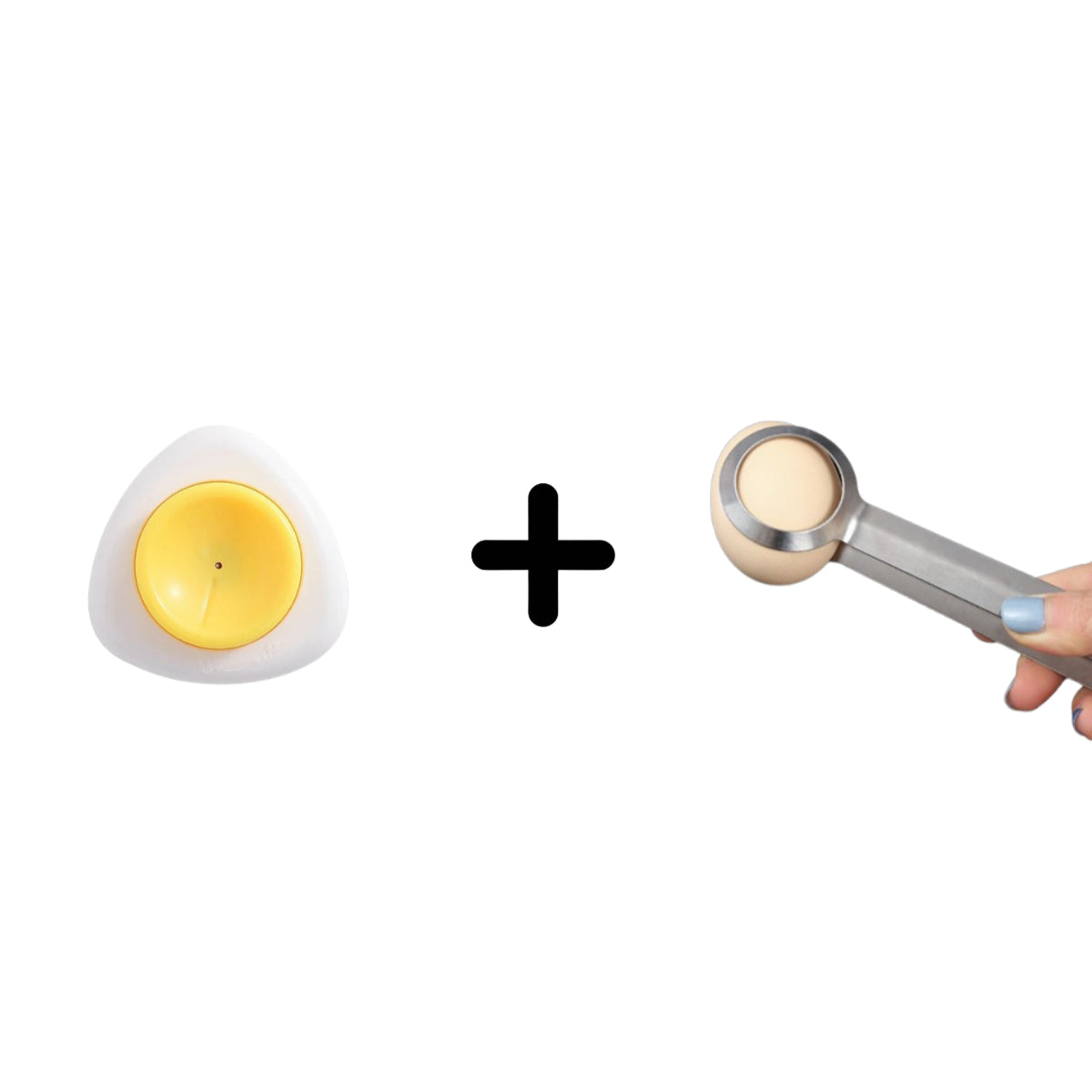 Arenzza egg piercer with safety lock, kitchen tool for easy piercing of eggs, shown with metal piercing tips and safety features.