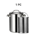 Arenzza stainless steel asparagus and pasta pan with handles, ideal for cooking vegetables and pasta in a modern kitchen setting.