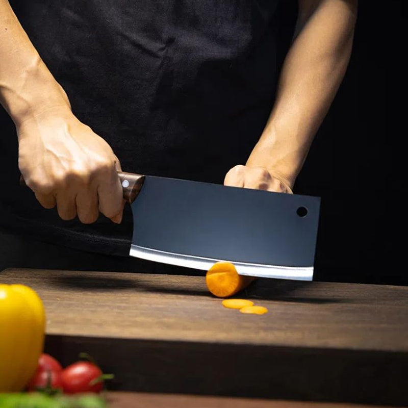 Arenzza Darth Vader Ultra Sharp Kitchen Knife with black handle and stainless steel blade, designed for precision cutting.