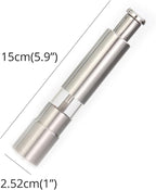 Arenzza professional kitchen salt, pepper, and spice grinder with refillable glass chambers and adjustable grinding settings.