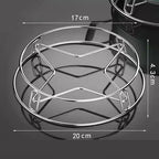 Round stainless steel Arenzza steamer rack for kitchen steaming and cooking, with a durable, polished surface.