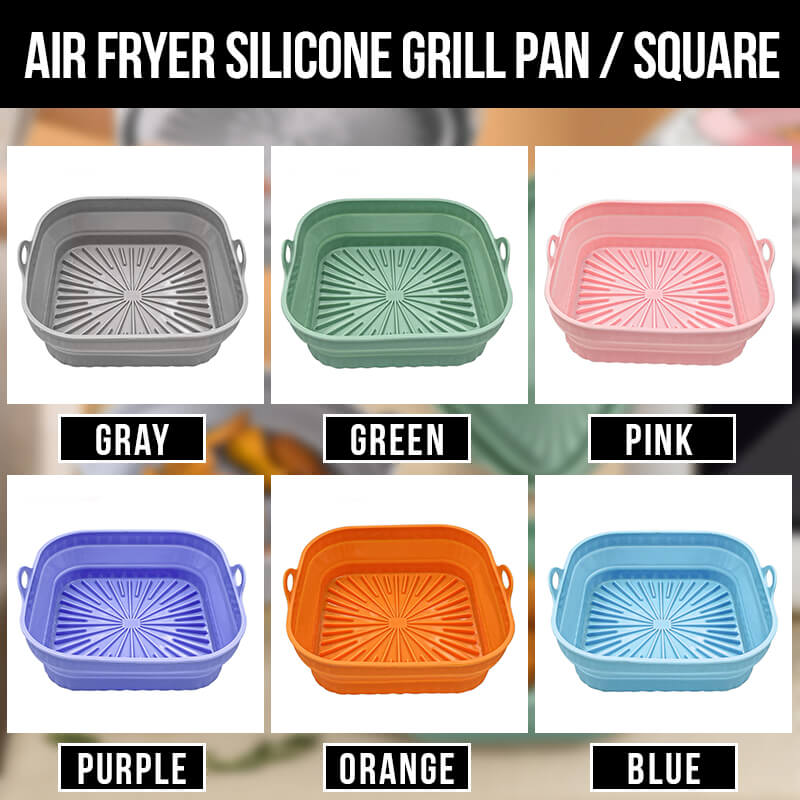 Arenzza Air Fryer Silicone Grill Pan for kitchen use, flexible non-stick surface, perfect for grilling in air fryers.
