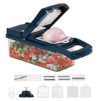 Arenzza multi-purpose vegetable cutter with stainless steel blades and ergonomic handle, ideal for chopping vegetables in the kitchen.