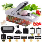 Arenzza multi-purpose vegetable cutter with stainless steel blades and ergonomic handle, designed for efficient kitchen prep.